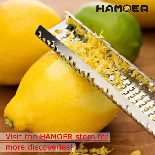 Miniatura 7 de Rallador de cítricos naranja y limón con cuchillo de canal Acero inoxidable con mango de goma antideslizante Juego de 2 herramientas multiusos
