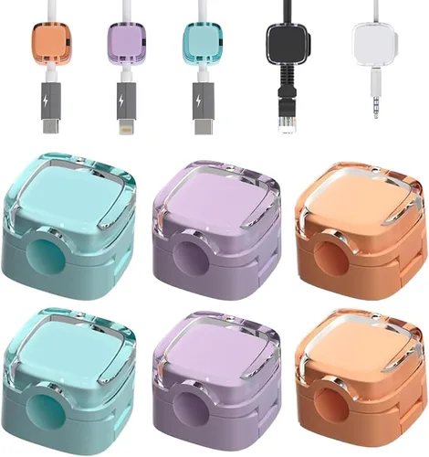 Miniatura 10 de Organizador de cables magnéticos 2026, paquete de 6 cables de carga, organizador de cables magnéticos, soporte de almacenamiento, soporte