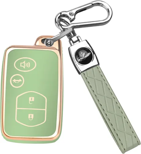 QBUC Funda para llavero de Toyota con llavero, protección de funda para llave de automóvil para Toyota compatible con Camry Avalon Corolla
