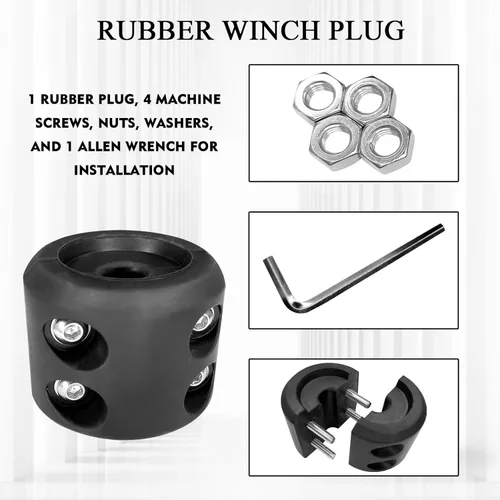 Miniatura 3 de Tapón de goma para cabrestante, accesorios de cabrestante para camión, UTV, ATV, SUV, ORV, tapón de gancho de cable de cabrestante impermeable