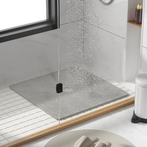 Miniatura 8 de Tapete de ducha cuadrado, 24 x 24 pulgadas, tapete de ducha súper antideslizante para ducha interior, tapete de baño de esponja de PVC suave sin