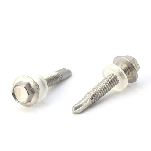 Miniatura 21 de THE CIMPLE CO Tornillo de cabeza hexagonal autorroscante/perforación, tamaño #14, 1 pulgada de longitud, acero inoxidable 410 con cabezal