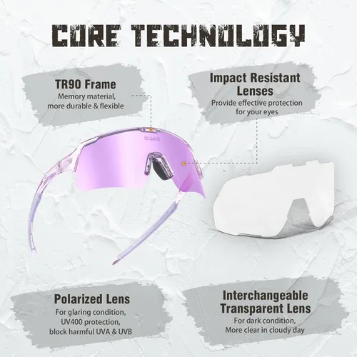 Miniatura 2 de Gafas de ciclismo polarizadas para hombres, mujeres y jóvenes, UV400, gafas de sol para bicicleta de montaña, MTB, correr, pesca, béisbol Marco