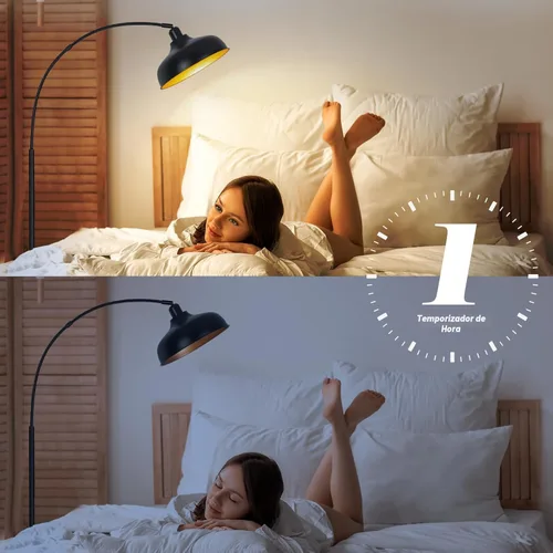 Miniatura 3 de Lámparas de pie de arco con control remoto – Lámpara de pie regulable de 70 pulgadas, lámpara alta negra con pantalla de metal colgante ajustable
