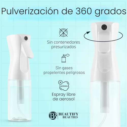 Miniatura 5 de BeautifyBeauties Botella de spray para el cabello – Botella de spray continuo Mister para peinado, limpieza, plantas, mascotas, peluqueros, salones
