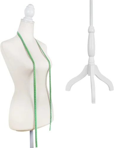 Maniquí femenino con forma de torso para vestidos, soporte de trípode para costura, cuerpo de maniquí para exhibición de ropa y joyería