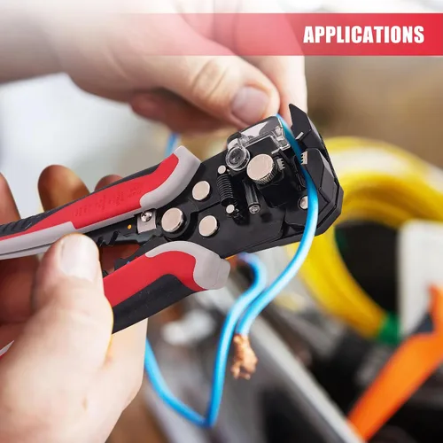 Miniatura 7 de Pelacables autoajustables profesionales, pelacables 3 en 1, cortador/engarzado, resistente, herramienta automática de pelacables Pelacables