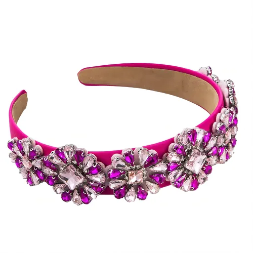 Miniatura 17 de Diadema de moda para mujer, hermosa diadema retro con diamantes de imitación de cristal, accesorios para mujeres y niñas (diadema 3)