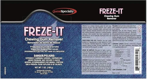 Miniatura 3 de Freze-It - Removedor de goma de mascar de 7 onzas en aerosol limpia cera de velas, masilla, residuos de gomita en alfombras, paredes, calzadas