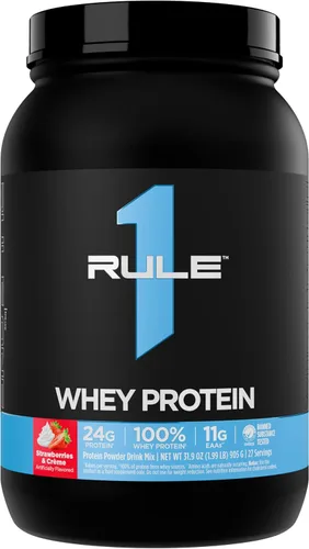 Miniatura 38 de Rule 1 Proteins Proteína de suero – 0.85 oz de proteína de acción rápida de fuentes de suero de leche con EAA y BCAA naturales para la recuperación