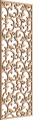 Miniatura 56 de Wheatland Paneles de pared decorativos de madera con calado, 9 3/8 pulgadas de ancho x 24 3/8 pulgadas de alto x 1/4 de alto, nogal