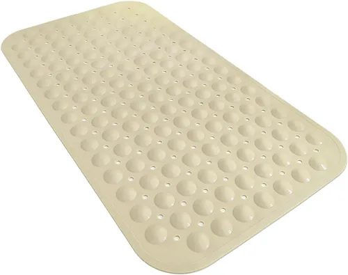 Miniatura 26 de Almohadilla de ducha antideslizante para bañera, 21 x 21 pulgadas, suave, de gran tamaño, lavable a máquina, con orificios de drenaje, ventosa