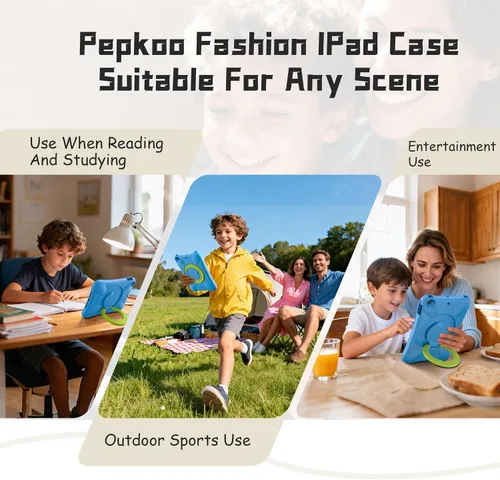 Miniatura 7 de Funda EVA anticaídas 9.7 para iPad, compatible con iPad 5ª/6ª/Air/Air2, con soporte ajustable, proporciona una protección completa de 360 grados