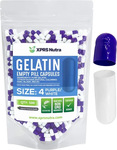 Miniatura 19 de XPRS Nutra Cápsulas vacías tamaño 4 – 100 cápsulas pequeñas de gelatina vacías – Pastillas de relleno de cápsulas de bricolaje – Cápsulas de gel
