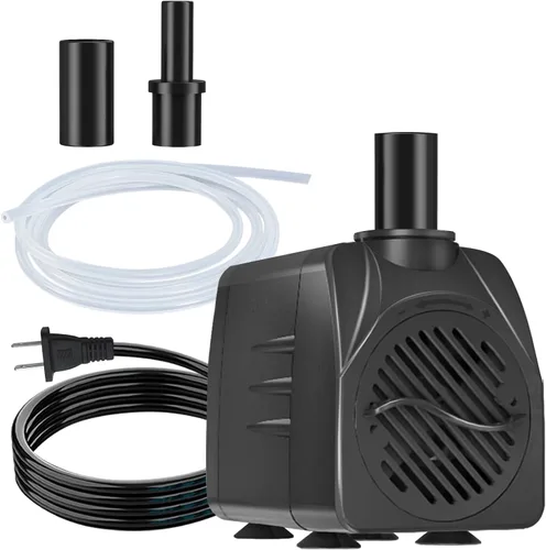 SongLong Bomba sumergible con cable de alimentación de 200 GPH (750 L/H) de 6 pies, bomba de fuente de agua con elevación de 5.3 pies para fuentes,