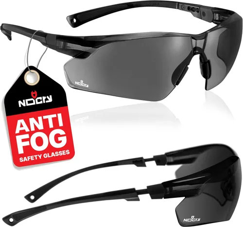 NoCry Gafas de sol de seguridad antivaho para hombre con lentes resistentes a los arañazos, gafas de seguridad tintadas para construcción con 100%