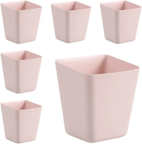 Paquete de 6 portavasos colgantes, organizadores de pared, accesorios de carrito rodante, soportes colgantes para bolígrafos, contenedores de