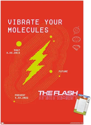 Miniatura 14 de Trends International Póster de pared de DC Comics Movie The Flash - Vibrate Your Molecules Versión enmarcada en blanco
