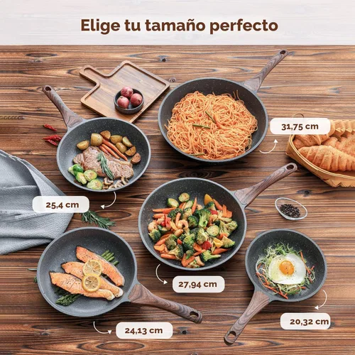 Miniatura 7 de SENSARTE Sartén Antiadherente para Freír, Sartén para Tortilla con Revestimiento de Granito Suizo, Sartén de Chef de Piedra Saludable, Libre de PFOA