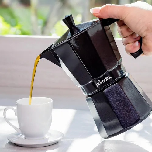 Miniatura 11 de Primula Cafetera clásica para café expreso y café, olla moka para café italiano y cubano, cafetera Greca, cafeterías, 6 tazas de espresso