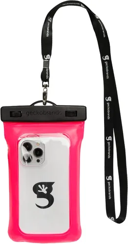 Miniatura 3 de geckobrands Bolsa seca flotante para teléfono, bolsa impermeable y flotante, se adapta a la mayoría de los modelos de iPhone y Samsung Galaxy Rosa