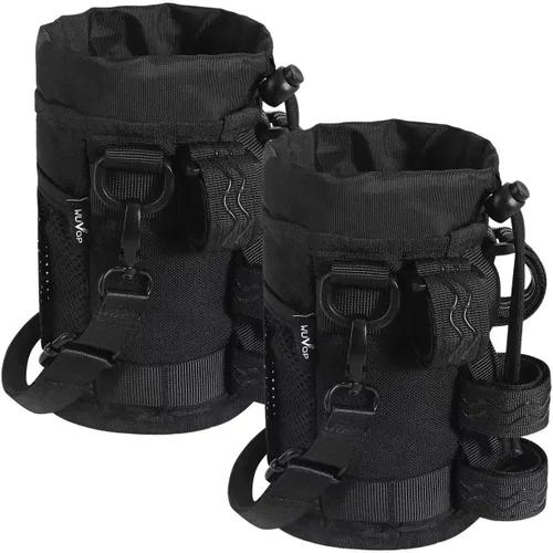 Miniatura 8 de WUVOP Soporte para Tazas de Bicicleta, Soporte para Botella de Agua de Manillar para Bicicletas con Bolsillos de Malla, Jaula Universal para Botella