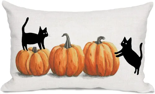 Miniatura 7 de Funda de almohada de Halloween de 12 x 20 pulgadas con temática otoñal de Just a Spooky Goose en disfraces de Halloween, lindas almohadas