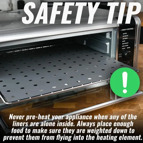 Miniatura 6 de INFRAOVENS Alfombrillas reutilizables compatibles con Ninja Foodi SP101 SP201 SP301 SP351, revestimientos para horno tostador, accesorios para horno