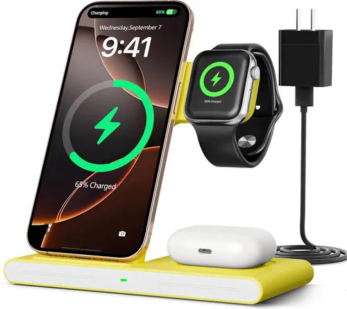 Miniatura 9 de RYND Cargador rápido inalámbrico portátil de viaje 2026 para Apple y estación de carga Android, carga 3 en 1 para iPhone 17 16 15 14 13 12, Apple