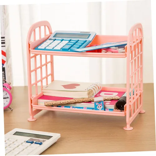 Miniatura 9 de COLLBATH Estante de almacenamiento de plástico para baño, organizador de encimera para cocina y sala de estar, diseño de fácil instalación, estante