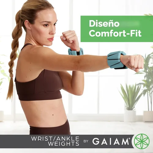 Miniatura 5 de Gaiam Wrist and Ankle Weights, Wearable Bracelet to Strengthen, Tone & Sculpt, Adjustable Ankle Weights for Women & Men for Yoga, Dance, Pilates