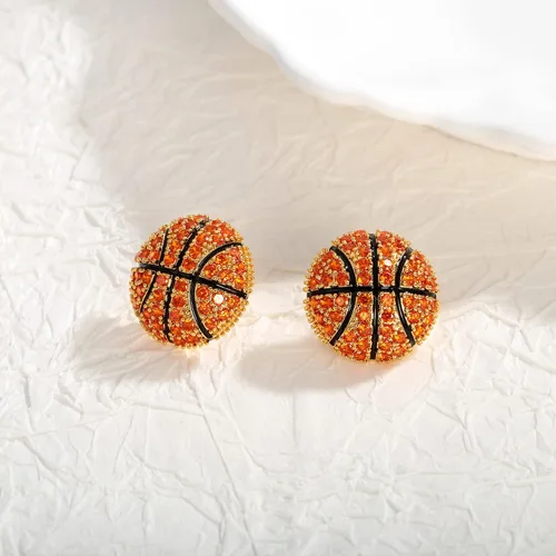 Miniatura 4 de LILIE&WHITE Aretes de pelota de baloncesto, fútbol, béisbol, sóftbol, voleibol, tenis, rugby, aretes deportivos para mujeres, fanáticos del
