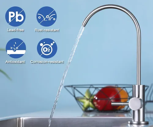 Miniatura 3 de ESOW Grifo de filtro de agua de cocina, grifo de agua potable 100% sin plomo, se adapta a la mayoría de unidades de ósmosis inversa o sistema