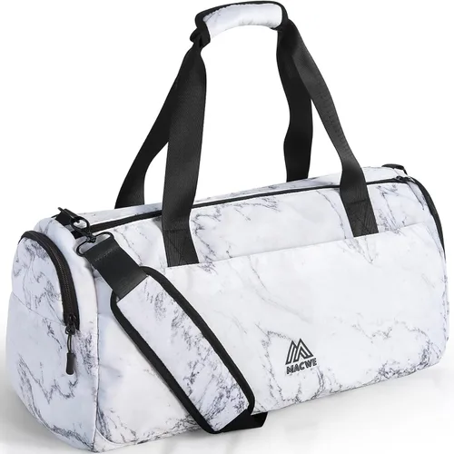 Bolsa de gimnasio grande para mujer con compartimento para zapatos, bolsa deportiva de 40 L para hombres con bolsillo húmedo, bolsa de lona ligera
