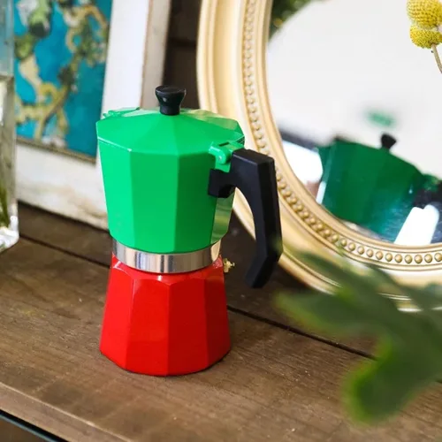 Miniatura 2 de Pilipane Cafetera de café expreso y cafetera, olla clásica de moka, cafetera de aluminio, cafetera de inducción Moka para capuchino o café con leche