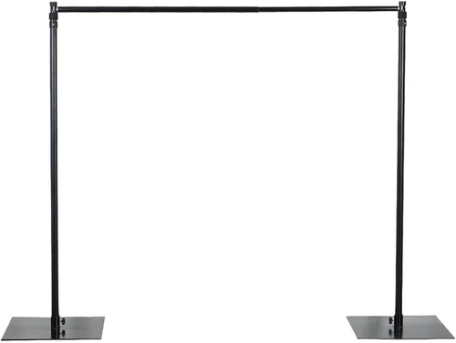 Balsa Circle Kit de soporte de fondo resistente de 10 pies x 10 pies con base de acero - Sistema de soporte de fondo para bodas y fotografía