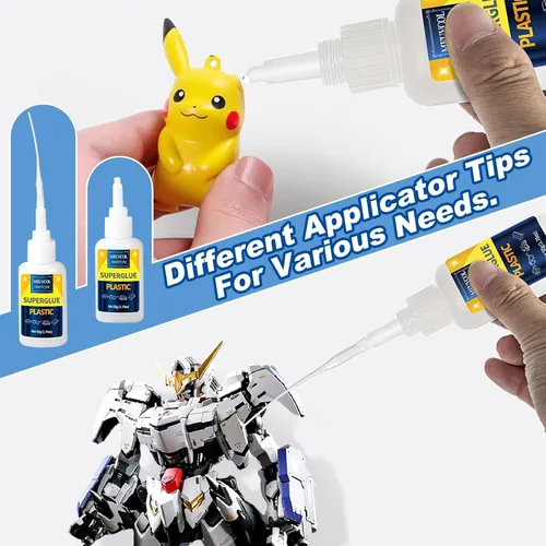 Miniatura 7 de Pegamento de plástico de 3.53 oz para modelo, reparación de impresión 3D, Legos y miniaturas, adhesivo de plástico resistente de ajuste rápido
