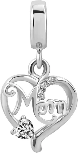 Miniatura 2 de LovelyCharms Amor mamá madre corazón encanto colgante cuentas para pulsera europea