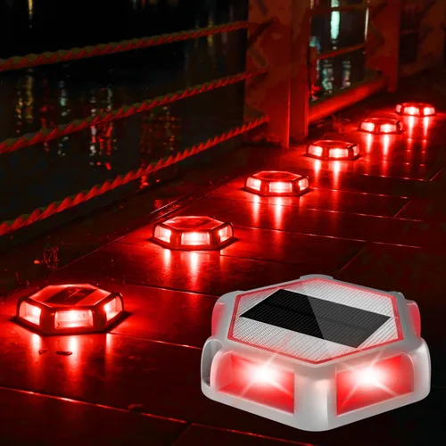 Miniatura 15 de Luces solares para muelle de entrada, 16 paquetes impermeables de 1200 mAh para exteriores, luces LED de aluminio para exteriores, luz de Azul