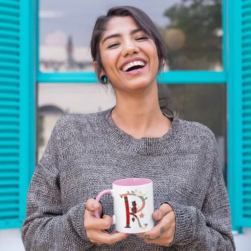 Miniatura 5 de Tazas de café con iniciales de Navidad 2024 de 11 o 15 onzas, 9 cuadros diferentes, personalizadas, 7 colores opcionales, regalo de Navidad 2024