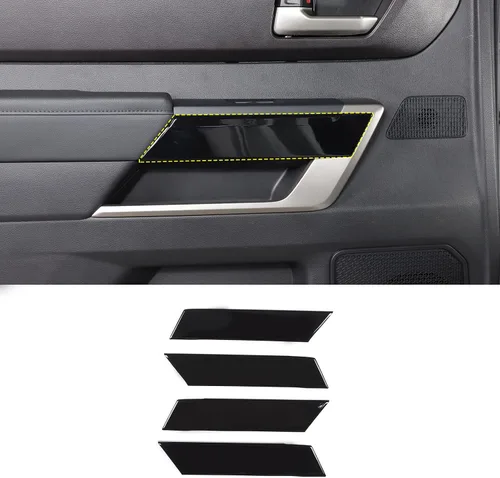 Miniatura 16 de Tira de decoración de panel de puerta interior de automóvil ABS para Toyota Tundra 2022 Protección de la puerta del automóvil, accesorios de moldura