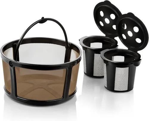 2 tazas K reutilizables y filtro de café para Keurig K-Duo caliente y helado, cafetera de una sola porción y jarra con tecnología MultiStream (Gen 2)
