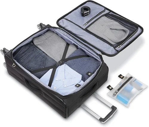 Miniatura 3 de Samsonite Ascella X Softside - Equipaje expandible con ruedas giratorias, Negro -, Ascella X Softside - Equipaje extensible con ruedas giratorias