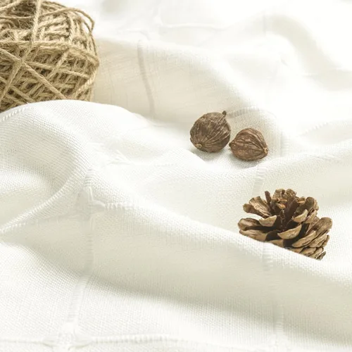 Miniatura 4 de MitoVilla Cortina de ducha extra larga estilo bohemio de color blanco crema, 72 x 84 pulgadas, estilo rústico moderno, de 84 pulgadas, con textura