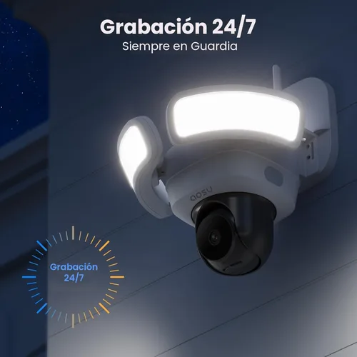 Miniatura 2 de Cámara de seguridad con reflector aoSu al aire libre con cable, cámara de seguridad 3K UHD para exterior, vigilancia con cobertura de 360°