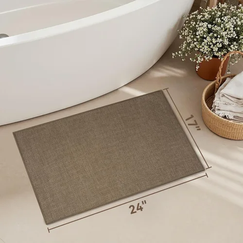 Miniatura 2 de MontVoo Alfombra de Baño - Alfombras de Baño Ultra Delgadas Antideslizantes para Alfombra de Baño de Secado Rápido, Respaldo de Goma Alfombras