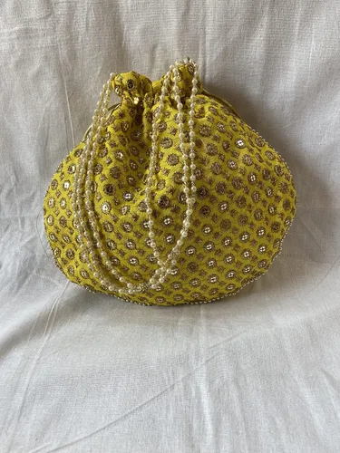 Miniatura 4 de Bolso de mano con asa de perlas de Batwa, diseño étnico indio, para mujer