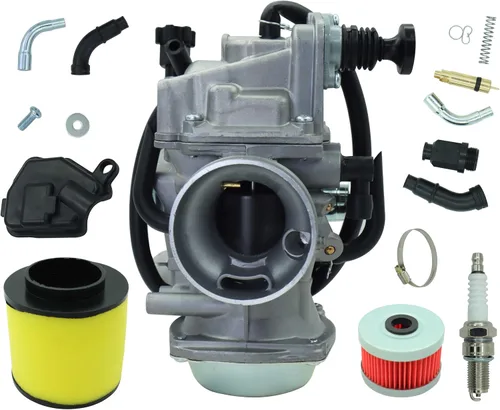 Carburador TRX300 para Honda 300 TRX300FW Fourtrax Carb ATV 1988-2000 con piezas Filtro de aire y filtro de aceite Bujía Cable estrangulador Kit de