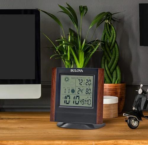 Miniatura 5 de Bulova Forecaster B1708 - Reloj de mesa versátil, marrón y negro