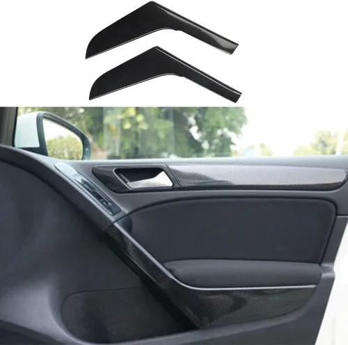 Miniatura 6 de Riloer Kit de cubierta de panel de manija de puerta, accesorios interiores compatibles con Volkswagen Golf MK6 2010-2013 6 puertas